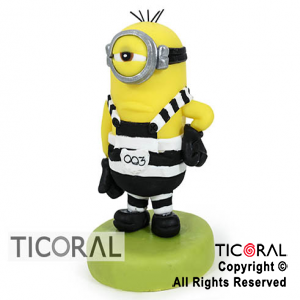 ADORNO MINIONS PRESO CON TATUAJE  A. PORCELANA FRIA x 1